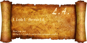 Liebl Arnold névjegykártya